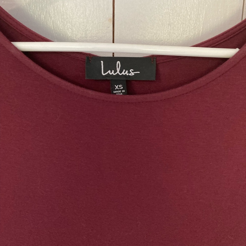 Lulu’s Burgundy Maxi Dress - Picture 8 of 9